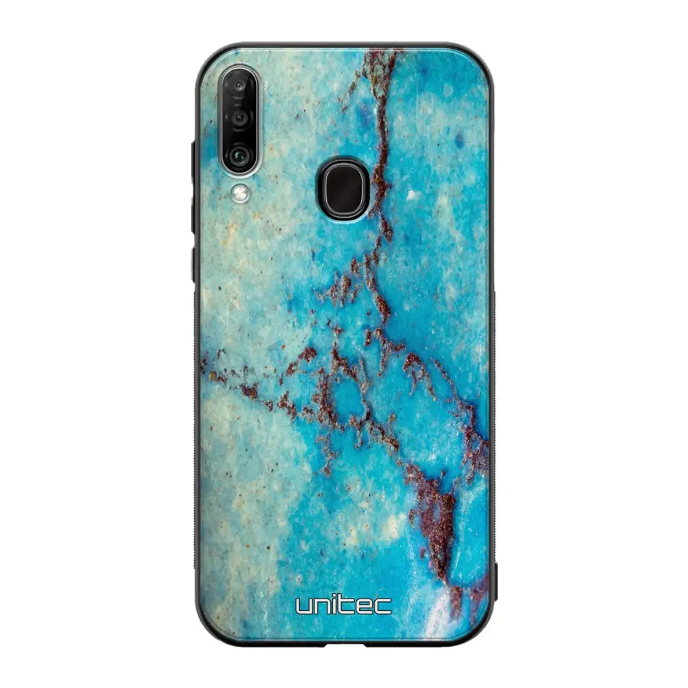 Samsung Galaxy A20s marmori suojakuoret - Turquoise Marble - Ei