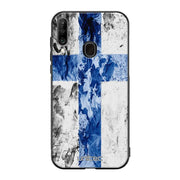 Samsung Galaxy A20s suojakuoret - Painted Finnish Flag - Ei