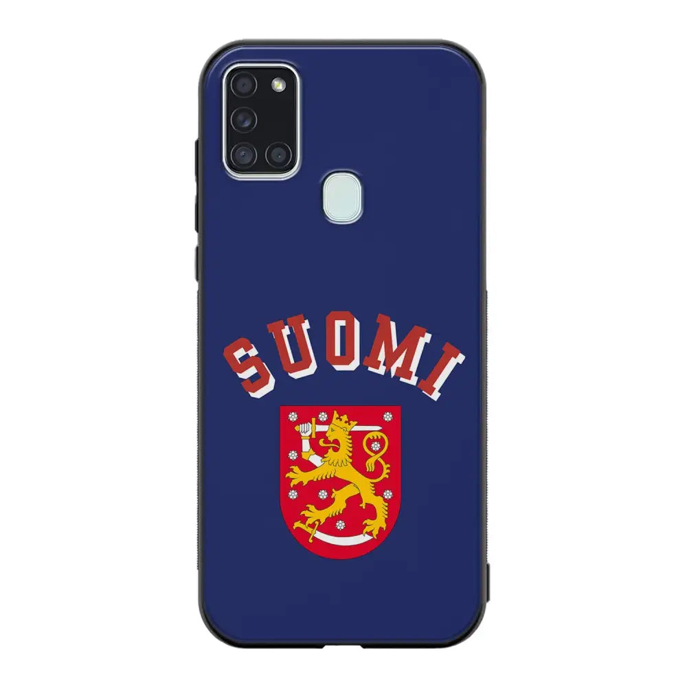 Samsung Galaxy A21s jääkiekko suojakuoret - Leijonat Suomi - Ei