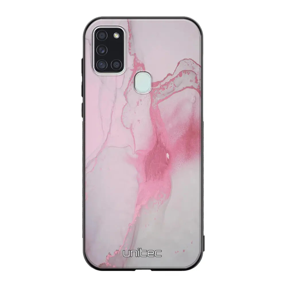 Samsung Galaxy A21s marmori suojakuoret - Pink Pok Rie - Ei