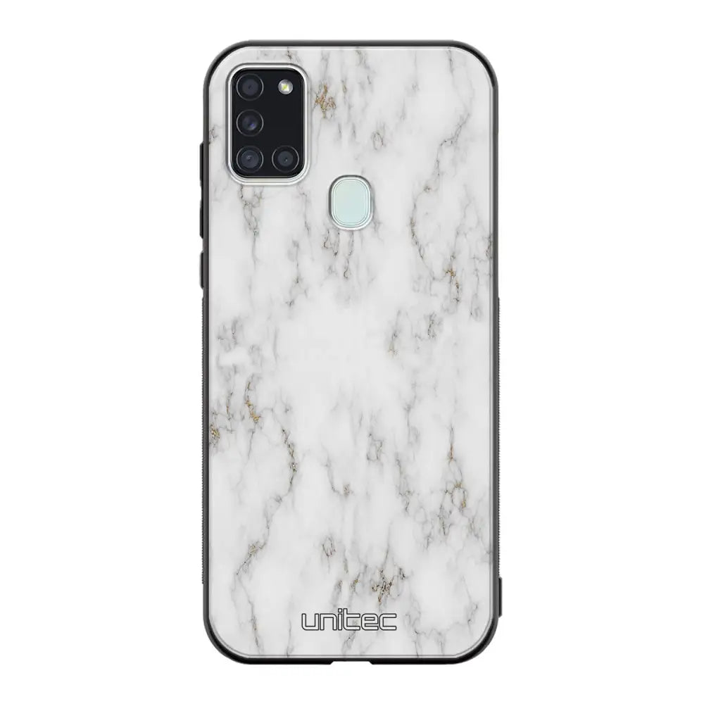 Samsung Galaxy A21s marmori suojakuoret - White Marble - Ei