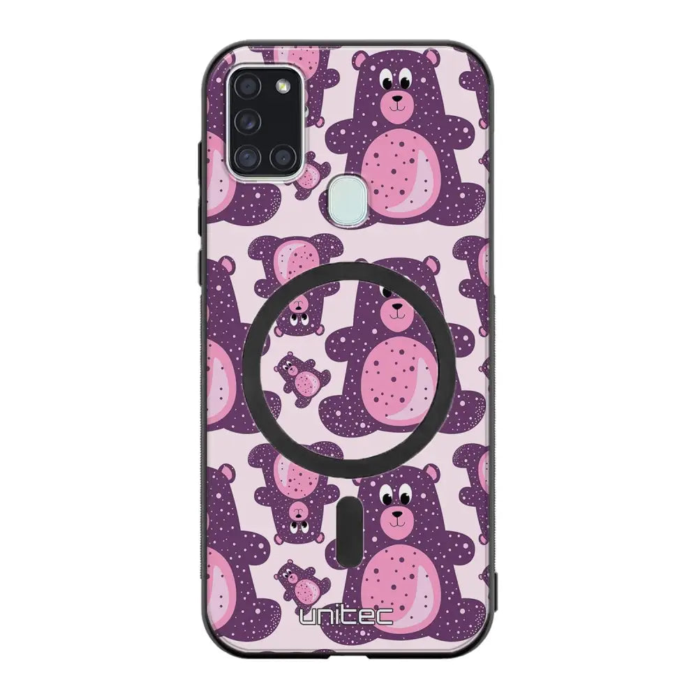Samsung Galaxy A21s suojakuoret - Purple Teddy Bear