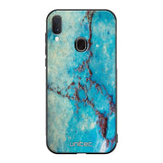 Samsung Galaxy A40 marmori suojakuoret - Turquoise Marble - Ei