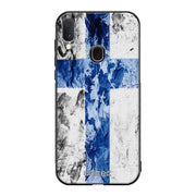 Samsung Galaxy A40 suojakuoret - Painted Finnish Flag - Ei