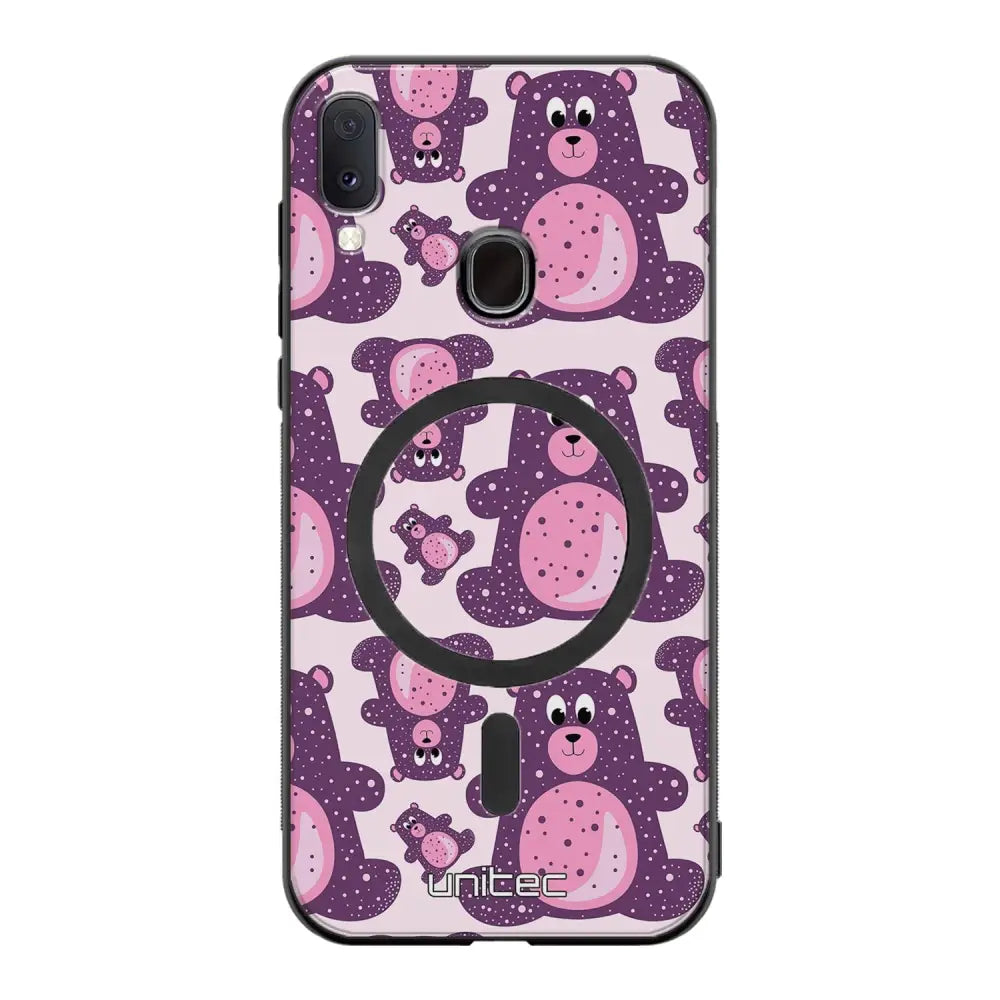Samsung Galaxy A40 suojakuoret - Purple Teddy Bear
