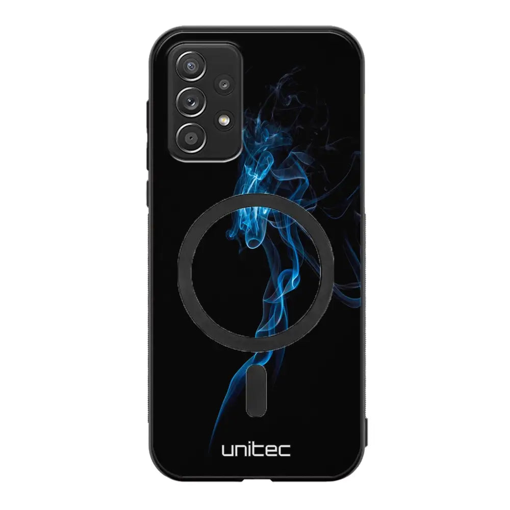 Samsung Galaxy A52s suojakuoret - Blue Smoke On Black
