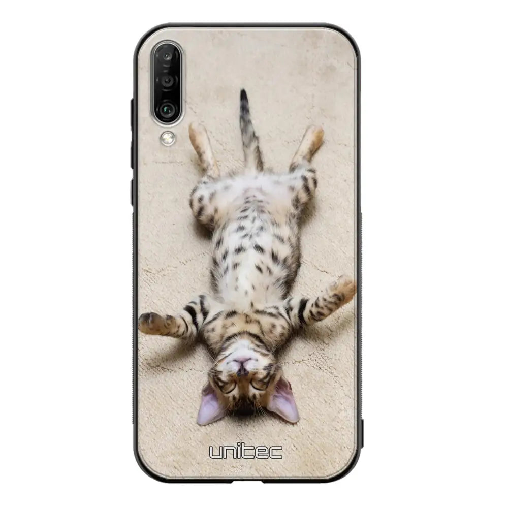 Samsung Galaxy A70 kissa suojakuoret - Relaxing Cat - Ei