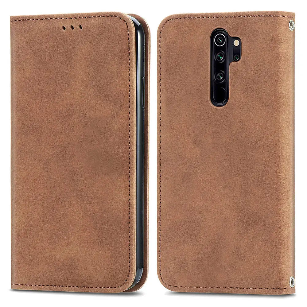 Samsung Galaxy A70 Lompakko Suojakotelo Ruskea