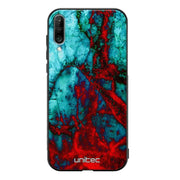 Samsung Galaxy A70 marmori suojakuoret - Blue Red Marble - Ei