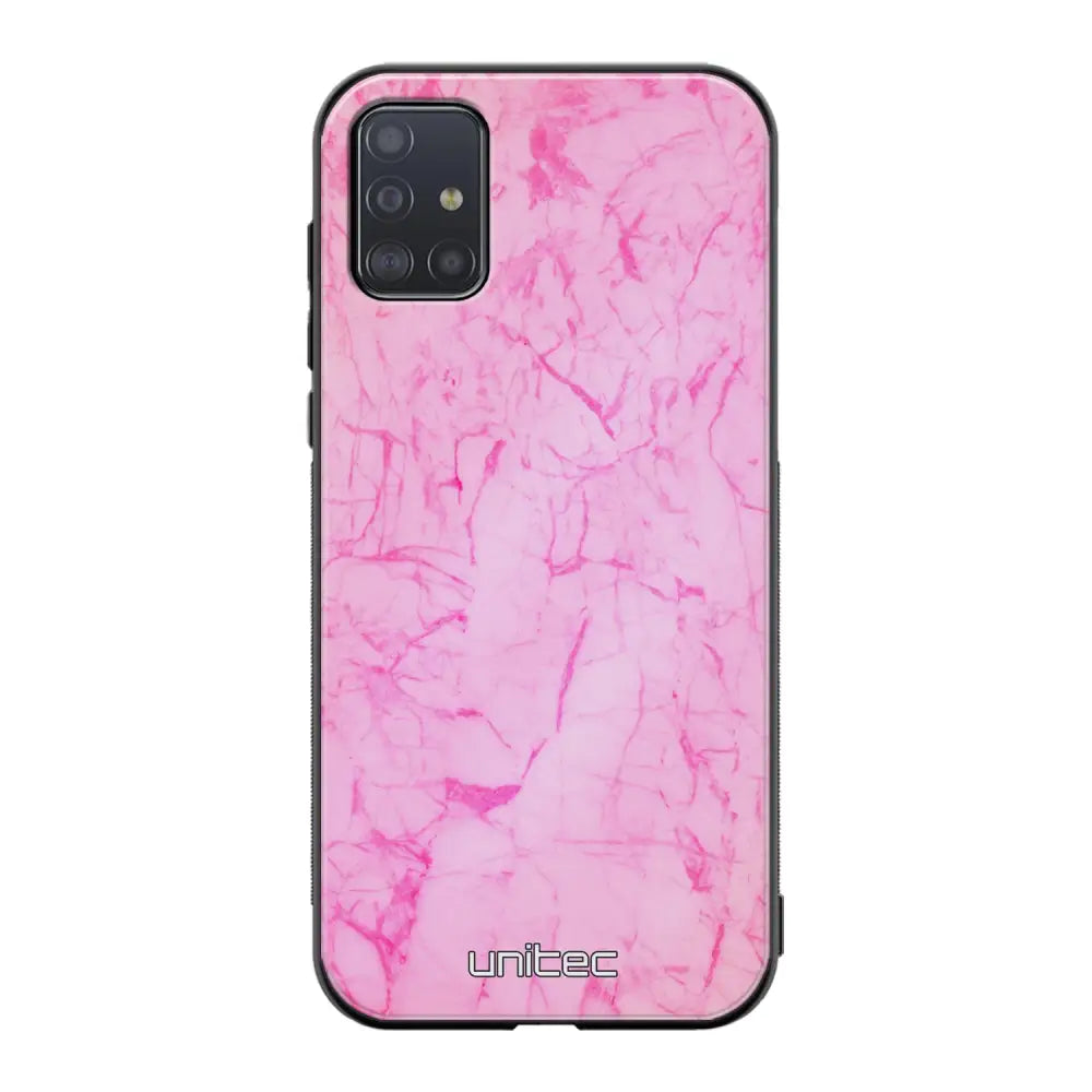Samsung Galaxy A71 marmori suojakuoret - Light Pink Marble - Ei