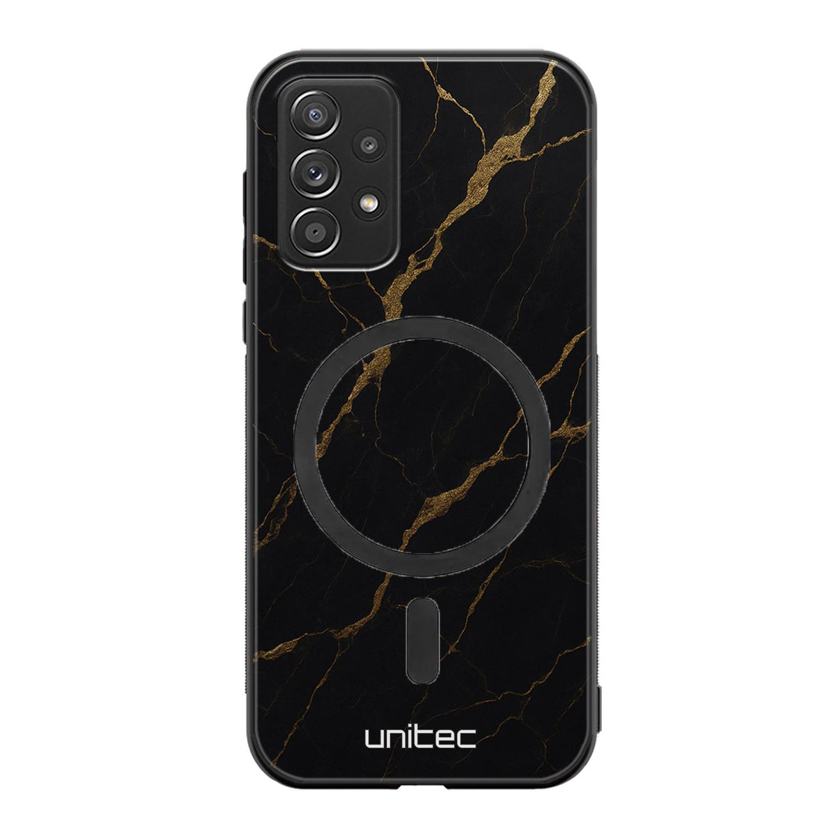Samsung Galaxy A72 Suojakuoret Marmori – Midnight Gold