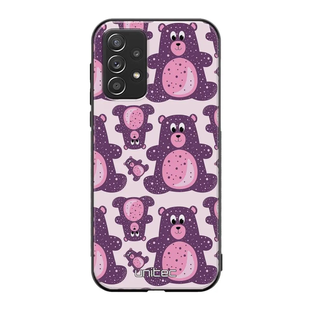 Samsung Galaxy A72 suojakuoret - Purple Teddy Bear - Ei