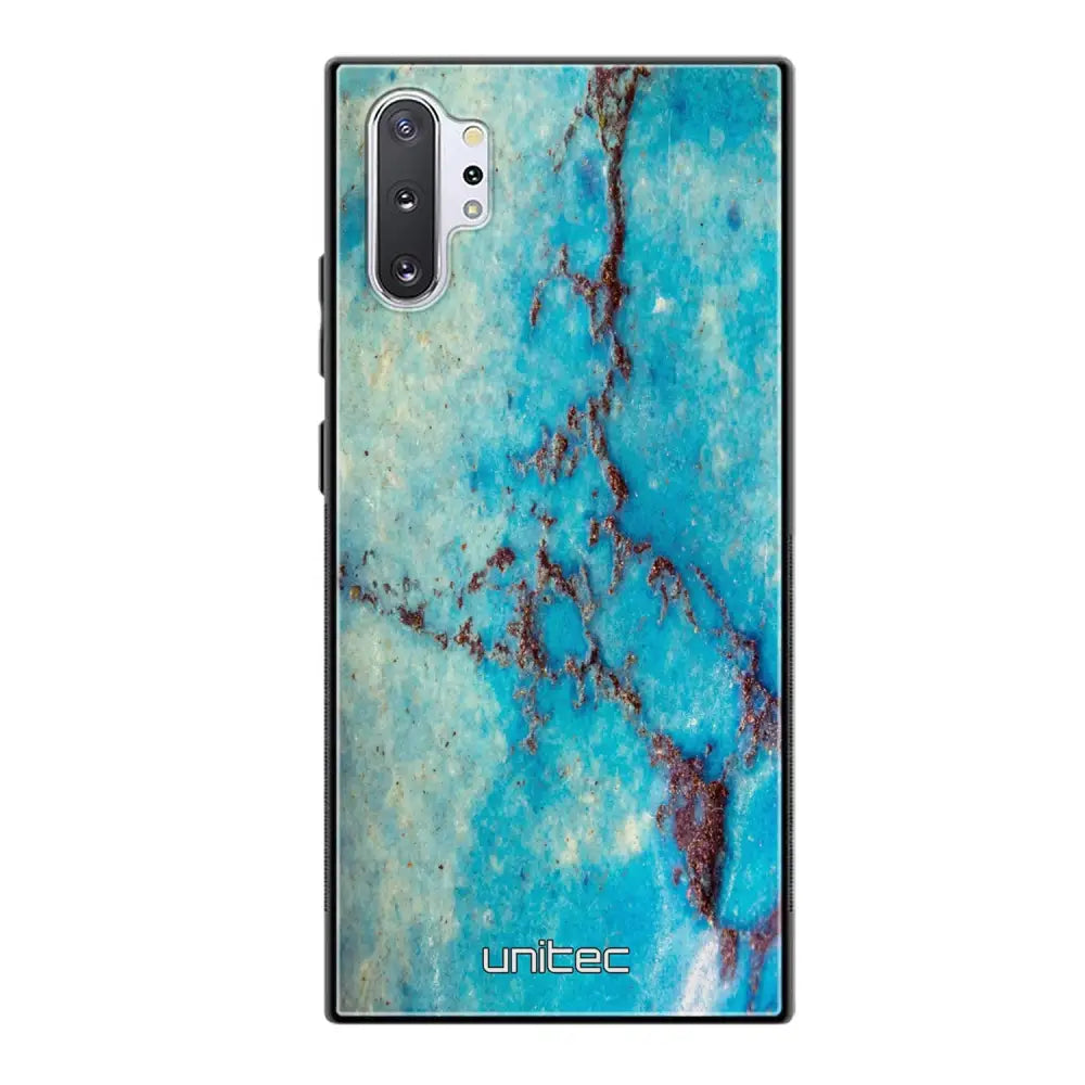 Samsung Galaxy Note 10 Plus marmori suojakuoret - Turquoise Marble - Ei