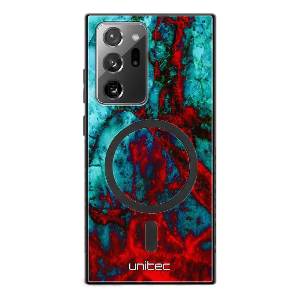 Samsung Galaxy Note 20 Ultra marmori suojakuoret - Blue Red Marble