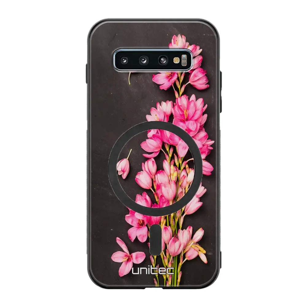 Samsung Galaxy S10 kukka suojakuoret - Pink Flowers