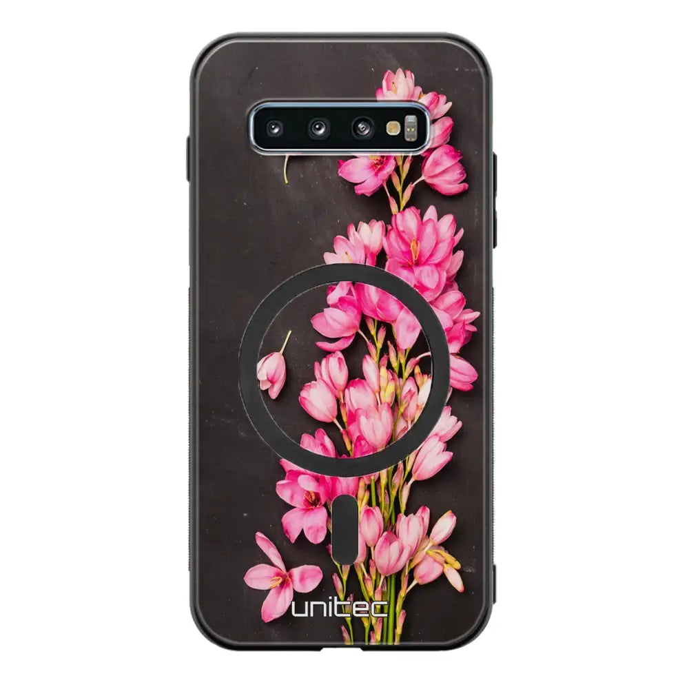 Samsung Galaxy S10 Plus kukka suojakuoret - Pink Flowers