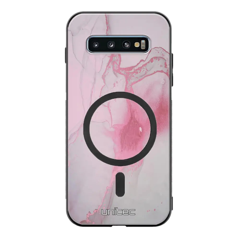 Samsung Galaxy S10 Plus marmori suojakuoret - Pink Pok Rie