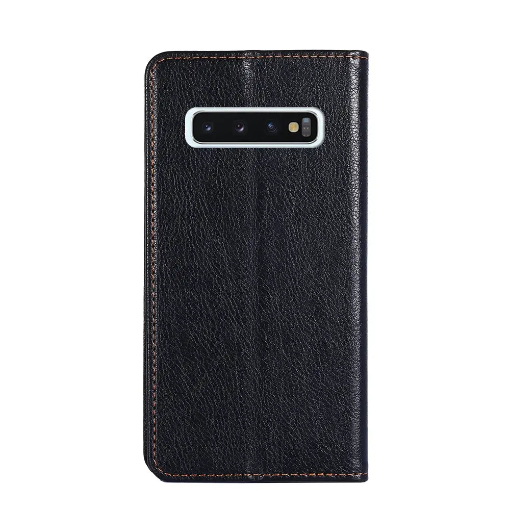 Samsung Galaxy S10 Unitec Lompakko Suojakotelo Musta