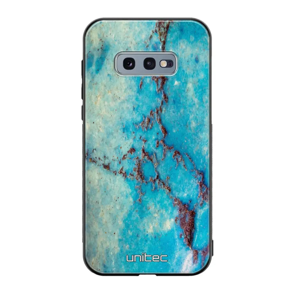 Samsung Galaxy S10e marmori suojakuoret - Turquoise Marble - Ei