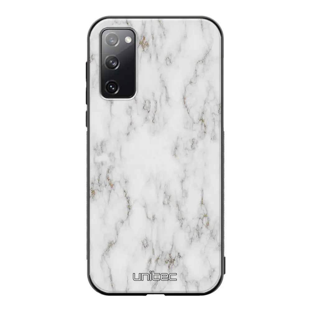 Samsung Galaxy S20 FE marmori suojakuoret - White Marble - Ei