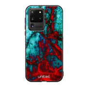 Samsung Galaxy S20 Ultra marmori suojakuoret - Blue Red Marble - Ei