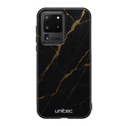 Samsung Galaxy S20 Ultra Suojakuoret Marmori – Midnight Gold