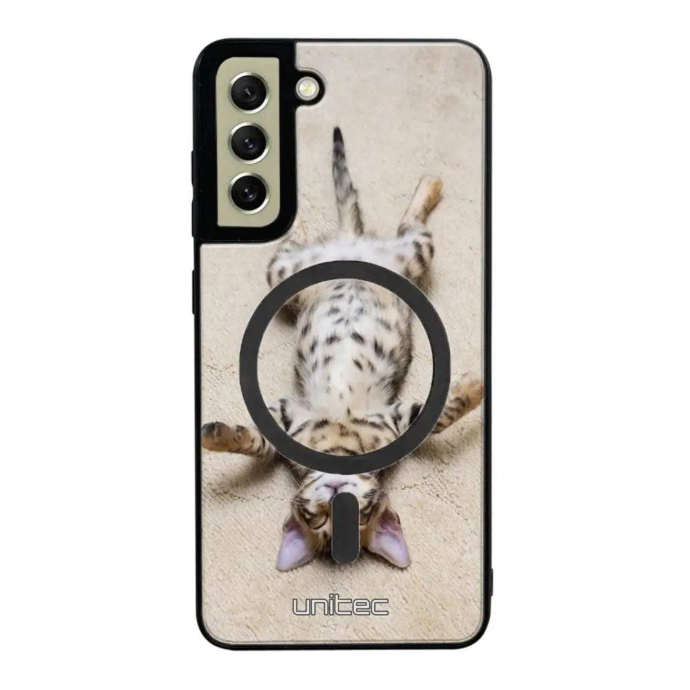 Samsung Galaxy S21 FE kissa suojakuoret - Relaxing Cat