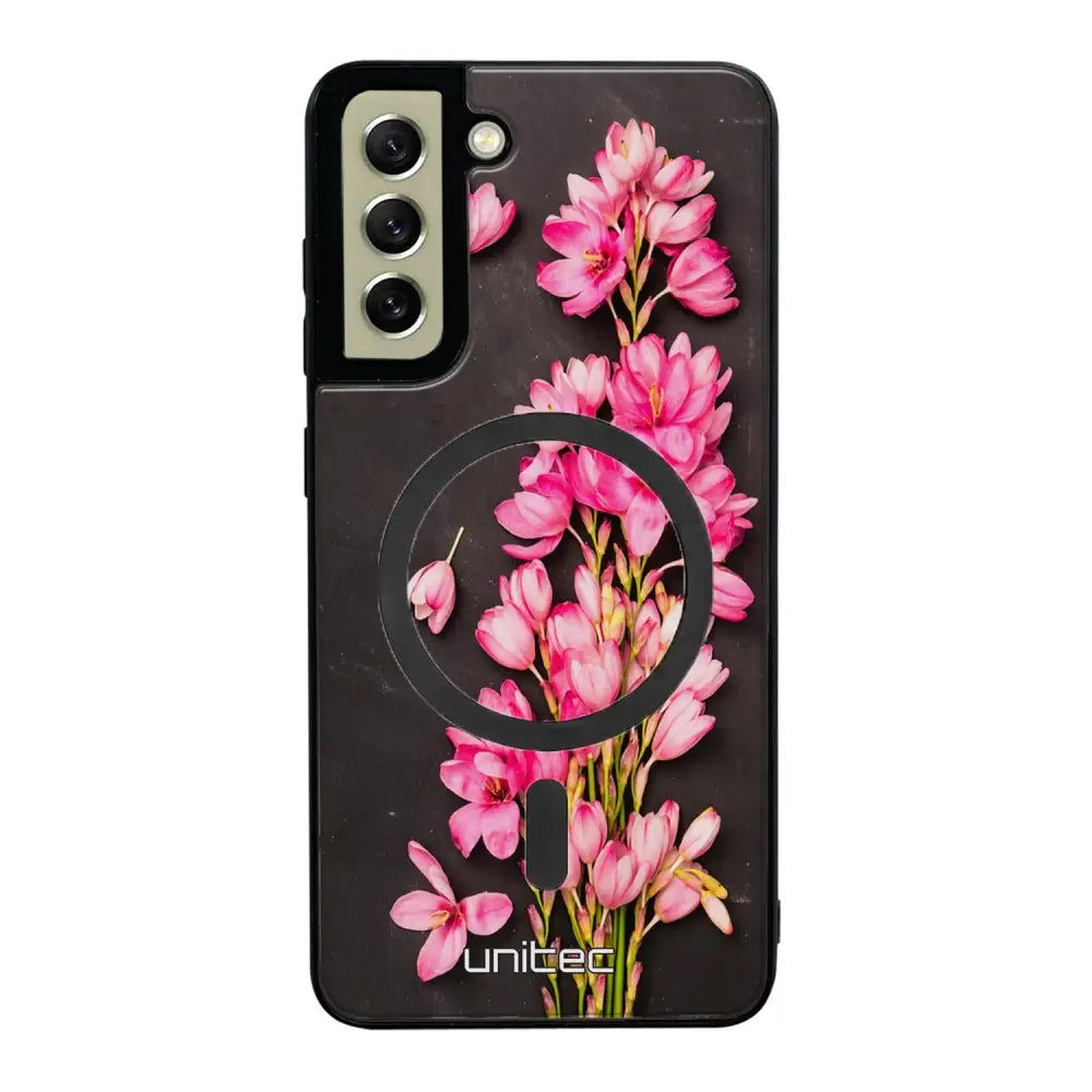 Samsung Galaxy S21 FE kukka suojakuoret - Pink Flowers