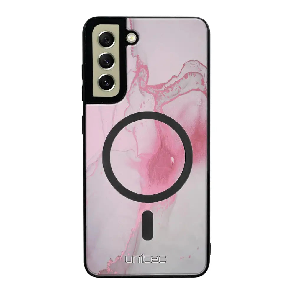 Samsung Galaxy S21 FE marmori suojakuoret - Pink Pok Rie