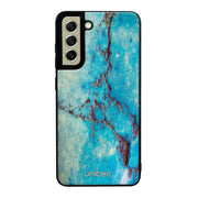 Samsung Galaxy S21 FE marmori suojakuoret - Turquoise Marble - Ei