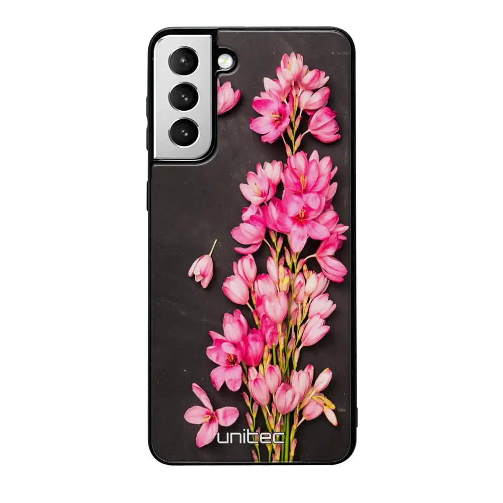 Samsung Galaxy S21 Plus kukka suojakuoret - Pink Flowers - Ei