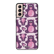 Samsung Galaxy S21 suojakuoret - Purple Teddy Bear - Ei