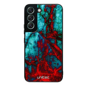 Samsung Galaxy S22 marmori suojakuoret - Blue Red Marble - Ei