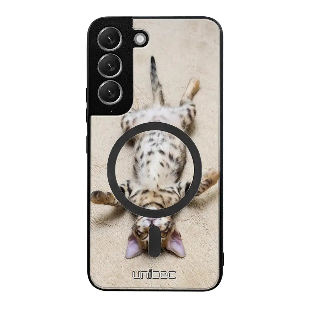 Samsung Galaxy S22 Plus kissa suojakuoret - Relaxing Cat