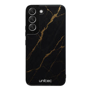 Samsung Galaxy S22 Plus Suojakuoret Marmori – Midnight Gold