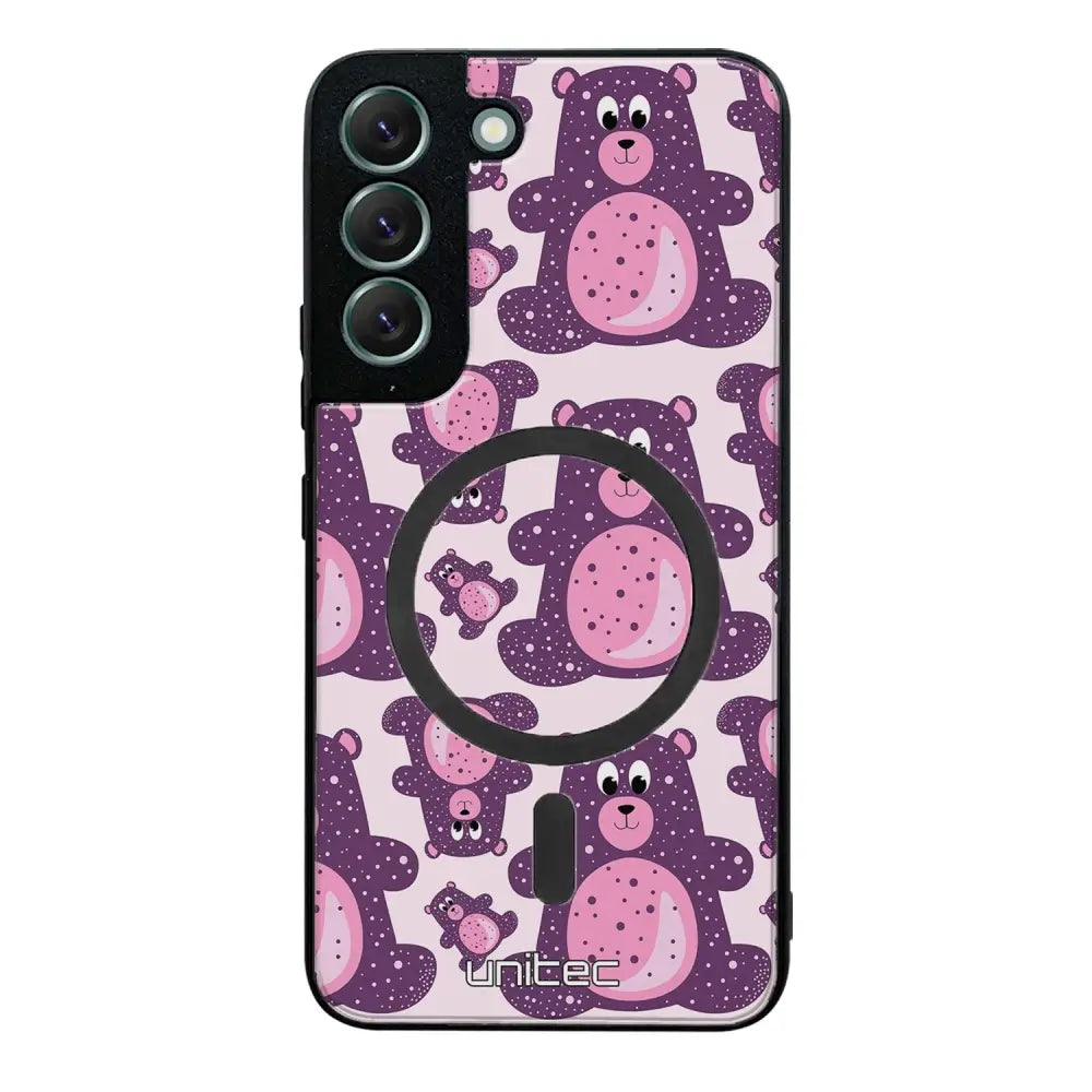Samsung Galaxy S22 suojakuoret - Purple Teddy Bear