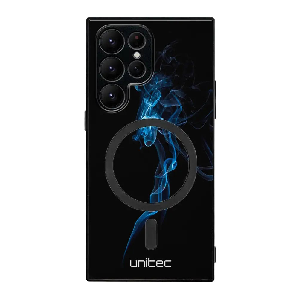 Samsung Galaxy S22 Ultra suojakuoret - Blue Smoke On Black