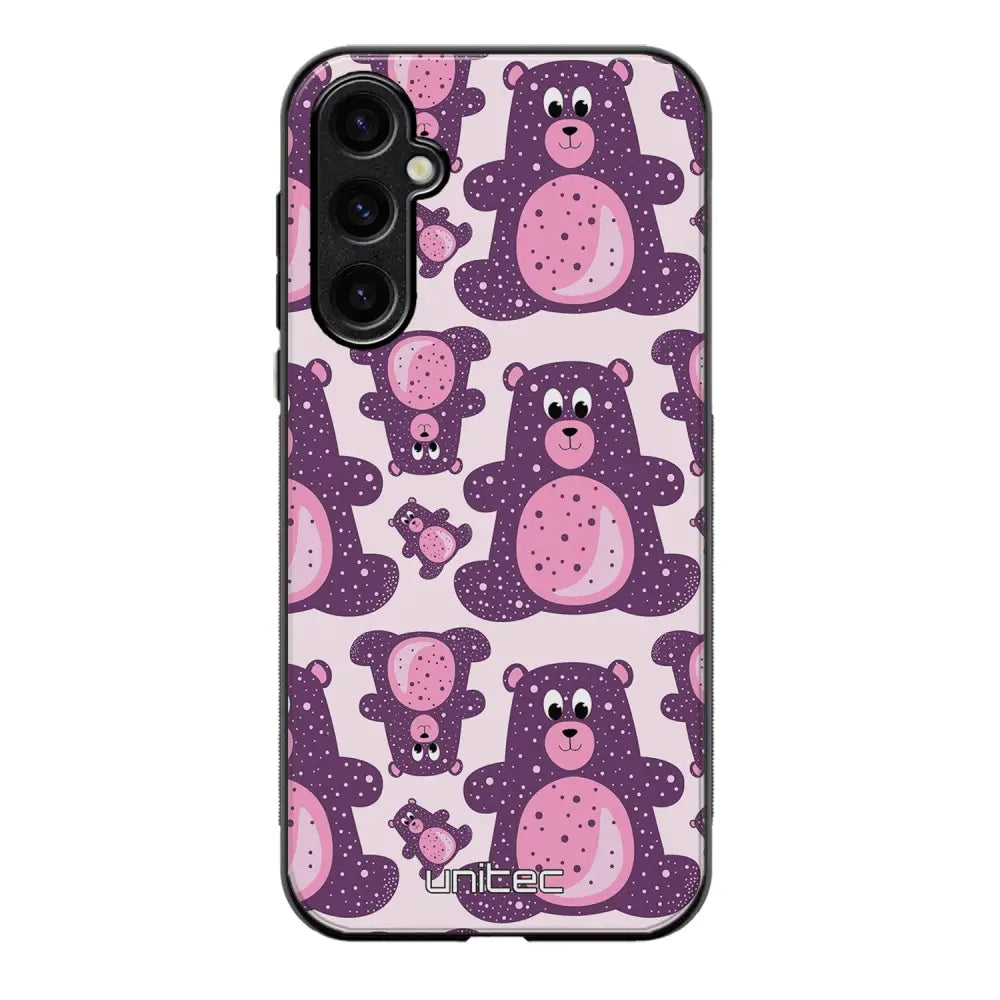 Samsung Galaxy S23 FE suojakuoret - Purple Teddy Bear - Ei