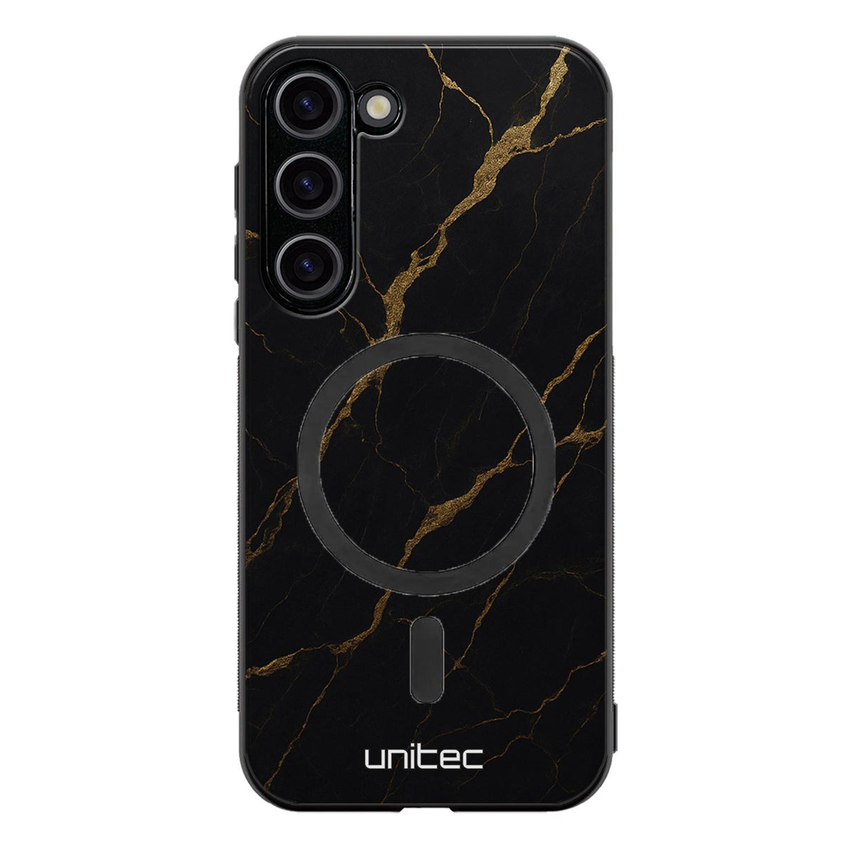 Samsung Galaxy S23 Plus Suojakuoret Marmori – Midnight Gold