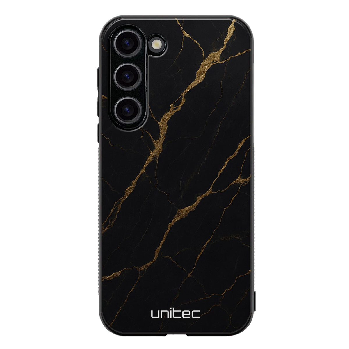 Samsung Galaxy S23 Plus Suojakuoret Marmori – Midnight Gold