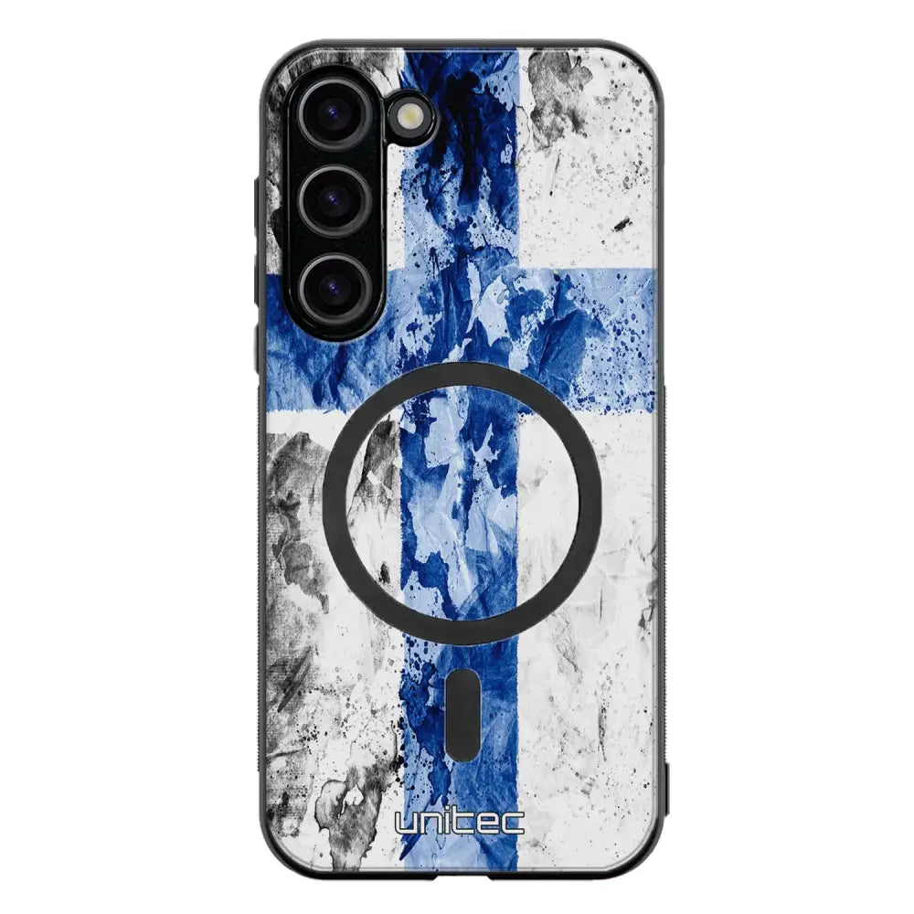 Samsung Galaxy S23 Plus suojakuoret - Painted Finnish Flag