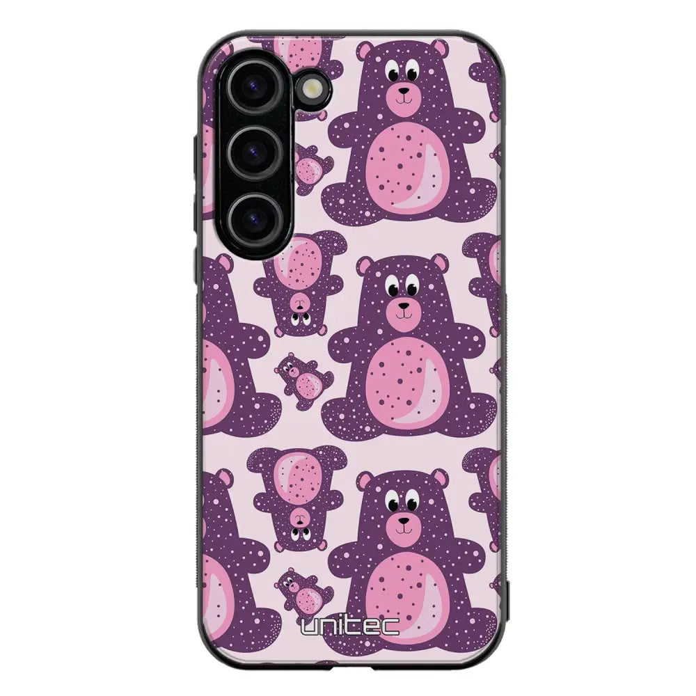Samsung Galaxy S23 Plus suojakuoret - Purple Teddy Bear - Ei