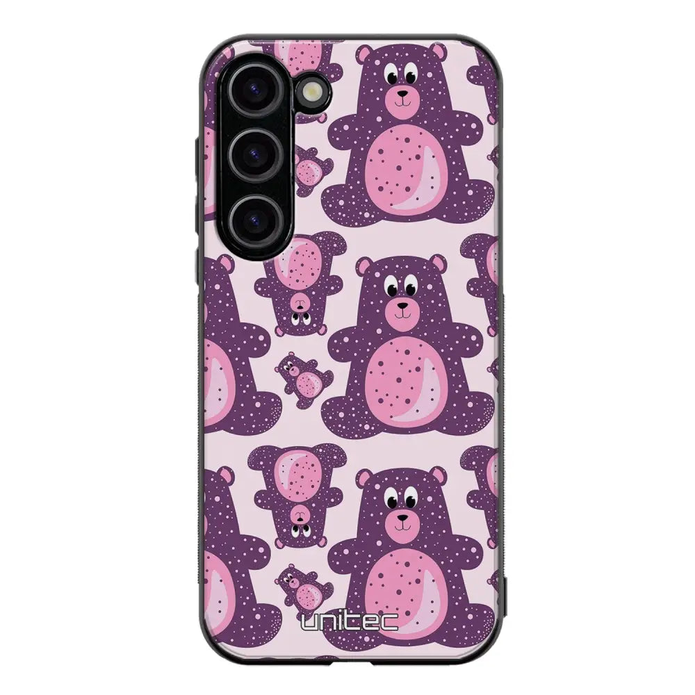 Samsung Galaxy S23 suojakuoret - Purple Teddy Bear - Ei