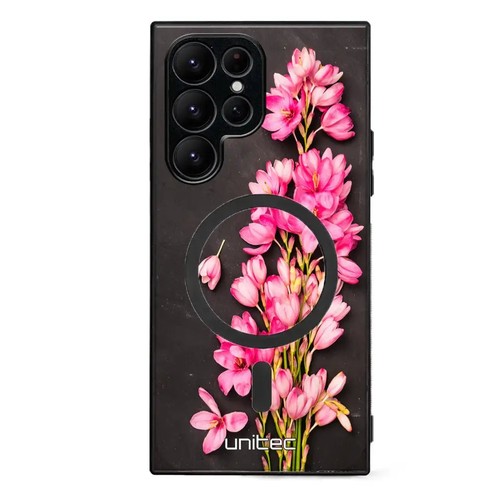 Samsung Galaxy S23 Ultra kukka suojakuoret - Pink Flowers