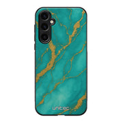Samsung Galaxy S24 Plus Suojakuoret Marmori – Turquoise Gold