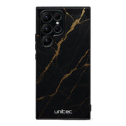 Samsung Galaxy S24 Ultra Suojakuoret Marmori – Midnight Gold