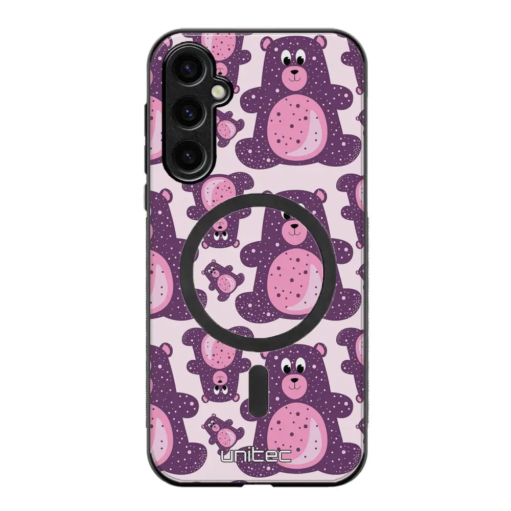 Samsung Galaxy S25 suojakuoret - Purple Teddy Bear