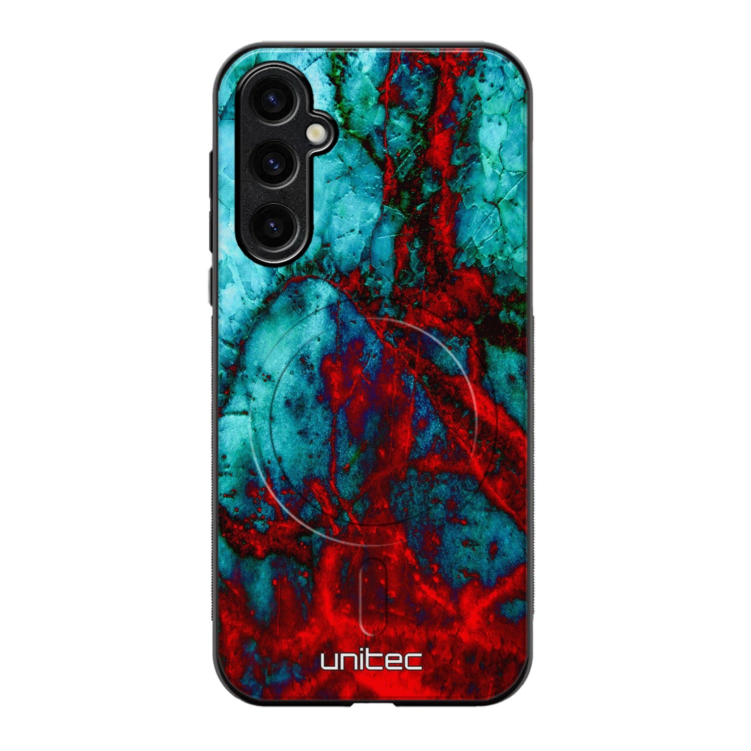 Samsung Galaxy S26 Plus marmori suojakuoret - Blue Red Marble
