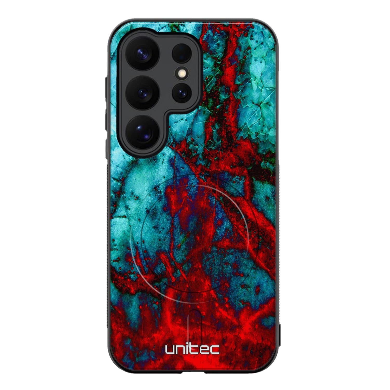 Samsung Galaxy S26 Ultra marmori suojakuoret - Blue Red Marble