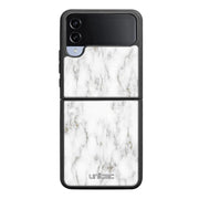 Samsung Galaxy Z Flip 4 marmori suojakuoret - White Marble - Ei